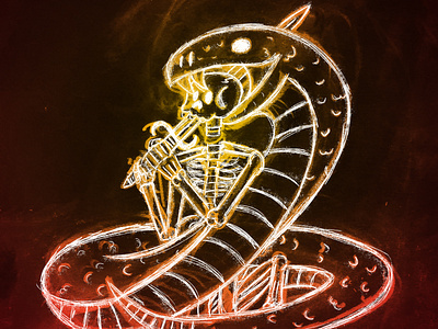 Snake V2 skeleton sketch skull snake sword
