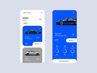 Car Rental - app concept app app design booking car car car auto car app car booking car rent car rental carrera choose car design details iceo mobile patrykpolak porsche rent car ui ux