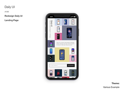 Daily UI #100 Redesign Daily UI Landing Page adobexd dailyui