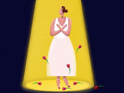 Ballerina ballerina ballet clean dark design drawing etheric fashion girl illustration media procreate stage web woman
