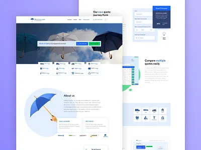 WeCompare - Home Page artistmichi compare cover cover design designway home illustration insurance minimal typography uiux uiuxdesign wecompare white