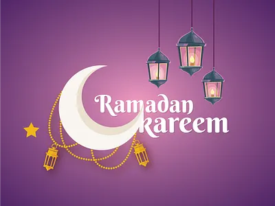 Ramadan Kareem blessings design fasts half moon illustration lamp light mubarak ramadan ramadan kareem ramjan religious typography