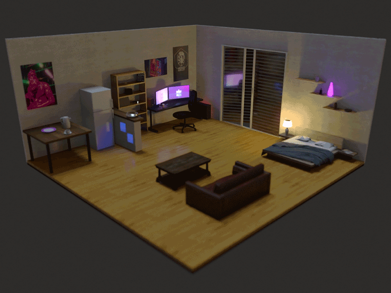 Room 3d after effects aftereffects cinema 4d motion graphics octane