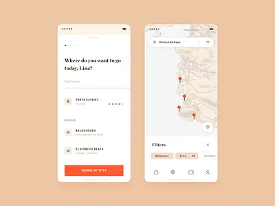 places app brandnew clean design destination filter location maple minimal pin place simple ui