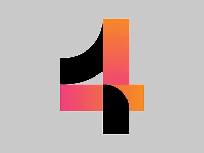 Number 4 artdirection branding design number 4 numbered numbers typography