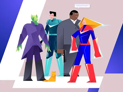 ✨💫Captain Marvel💫✨ captain character design flat fury goose illustration karnografff marvel movie skrull superhero talos vector yonrogg