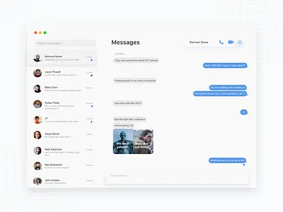 Messenger recreation app app design design facebook gameofthrones got mac mac app macbook message message app messenger recreation social app social media text ui desgin uiuxdesign ux designer ux web