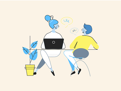 Nebulab Offices characters design illustration nebulab office teammates