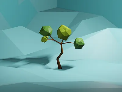 Low Poly Tree 3d blender design low poly scene