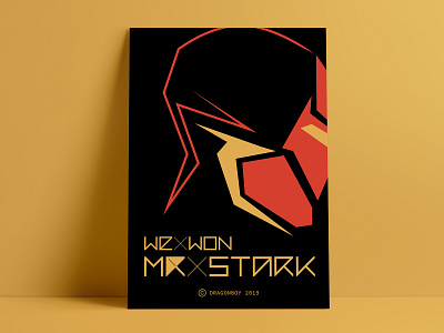 We Won Mr. Stark | Avengers Endgame Poster avengers avengersendgame design endgame flat design geometric art geometric font illustration iron man marvel poster poster a day poster art stark superheros tony stark vector wall art