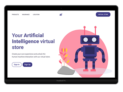 Landing page - AI - Concept concept desktop app illustration interface landing page minimal product design ui uidesign ux uxdesign