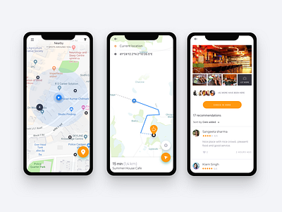 Resturant Search app design concept drink food online order resturant search ui