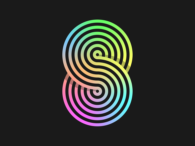 8 36 days of type 36 days of type lettering 36days 8 8 eight geometric gradient number 8