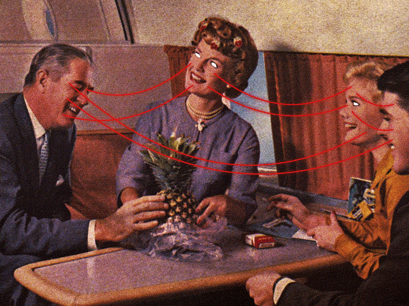 Connecting Fight abstract animation collage design gif grain graphic graphic design loop motion motion design motion graphics pop art retro science fiction scifi scratches surreal surrealism vintage