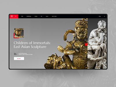 The Met Museum Redesign Concept art asian chinese concept design museum photoshop re design redesign sculpture slider the met ui ui design ux ui