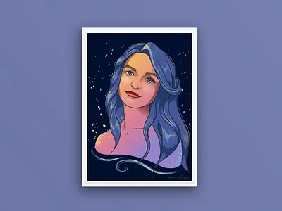 Girl illustration atmosphere blue character design fashion fashion art girl girl illustration illustration illustrator model portrait vector web woman