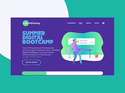 Marketing Landing Page branding design icon illustration landing page logo typography ui web