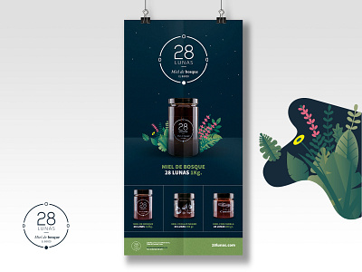 28LUNAS. Poster design advertising branding cartel design diseñador diseño gráfico honey illustration logo logo design natural poster vector vector art