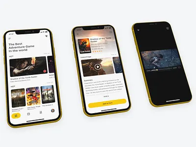 Adventure game-Tomb Raider app design tomb raider ui