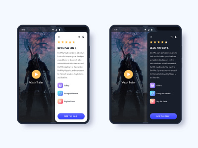 Foldable Phone Game Review App app design fold galaxy game gradient material mobile app design product design rating review user interface