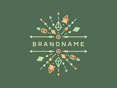 Beautiful Tribal Mandala Logo Design alternative arrows beautiful boho branding brands dots ethnic ethno event festival flying kites indie jewelry jewels logo mandala ornaments symbols tribal