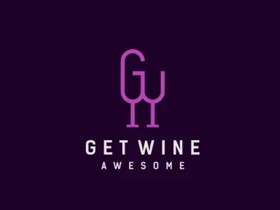 get wine logo badge design designs icon illustration illustrator logo logos monogram pictogram vintage wine wine bar wine logo