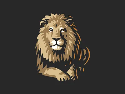 Lion illustration line lion logo vector