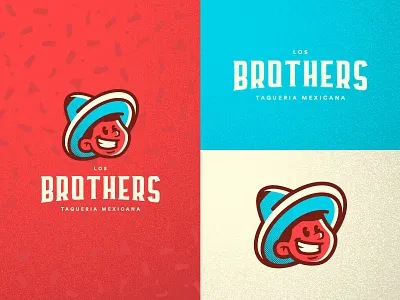 Los Brothers Branding Concept brand branding brother brothers illustration logo mexican mexican restaurant restaurant restaurant branding sombrero taco tacos vector