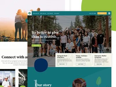 Non Profit Work colours design grid interface non profit typography ui web website