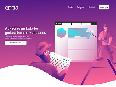 Web Agency Landing Page agency gradient design illustration landing design purple gradient uiuxdesign vector art