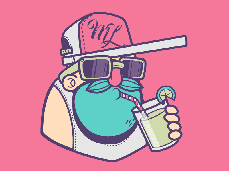 Fresh Lemonade! adobe after affects animation character design gif illustration illustrator lemonade lumberjack stickers summer vector
