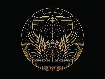 Birds branding desain identitas ikon ilustrasi logo merek minimal monoline vektor