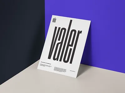 Valer Brand branding corporate identity design digital flat identity layout logo minimal minimalism mock up poster print type typography vector