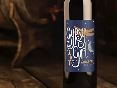 Gypsy Girl Wine adobe design handlettering illustration illustrator label lettering wine