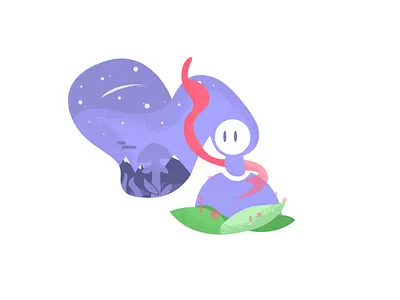 Creative Girl character colorful creative illustration illustrator nature space vector