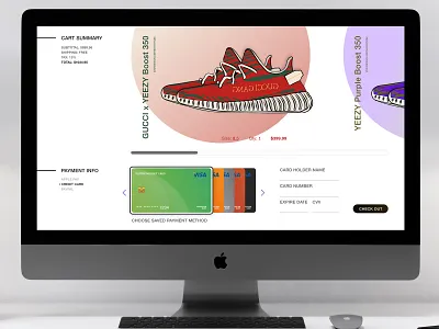 Check Out Page Design for Yeezy dailyui dailyuichallange graphicdesign illustration uiuxdesign