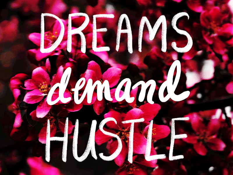 Dreams Lettering Animation animation gif hand lettering lettering motion motion animation motion design motion graphic motivational monday