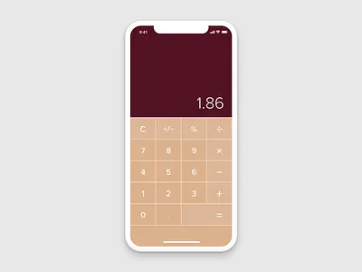 Calculator iOS dailyui 004 ios marzipan