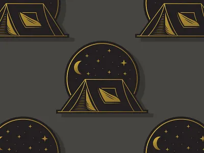 Tent Pin enamel pin gradient outdoor tent