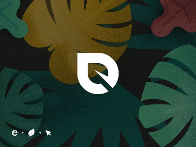 Ekoweb Logo agency branding design flat green icon illustration jungle logo minimal typography ui vector web