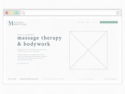 Massage Therapy Website Design design massage massage therapy ui website website concept