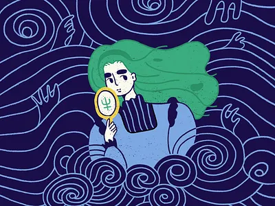 Mirror art character drawing illustration line art