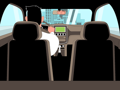 Driving Car car city illustration perspective scene transportation