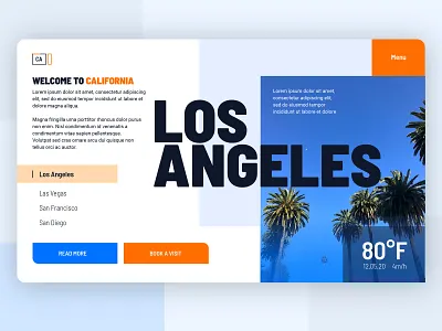Travel Web Concept california cities city concept la landing page landing page concept los angeles page travel ui ui ux web website