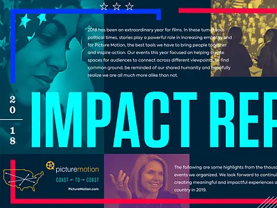 Impact Report america annual report brand film graphic design impact layout