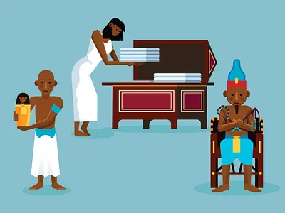 Egypt .ai canopy egypt magazine press tutankhamun vector