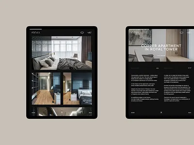 IQOSA — Project Page architechture clean creative design grid interior design ipad minimal mobile page photo portfolio project slider typography ui uiux ux web white