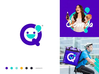 Q' Delivery app branding app brand branding delivery design graphic icon illustration logo logo brand photo typography ui vector