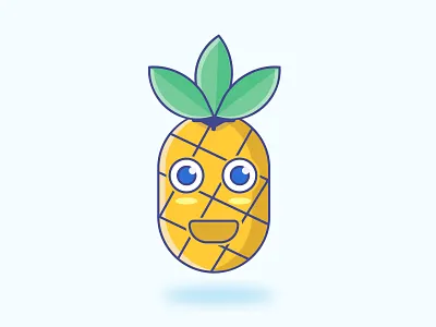 Pineapple design food fruit icon illustration illustrator logo minimal pineapple vector