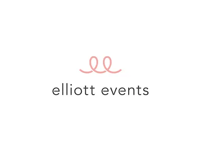 Elliott Events Logo branding event planner local local business logo lowercase pink simple subtle typography